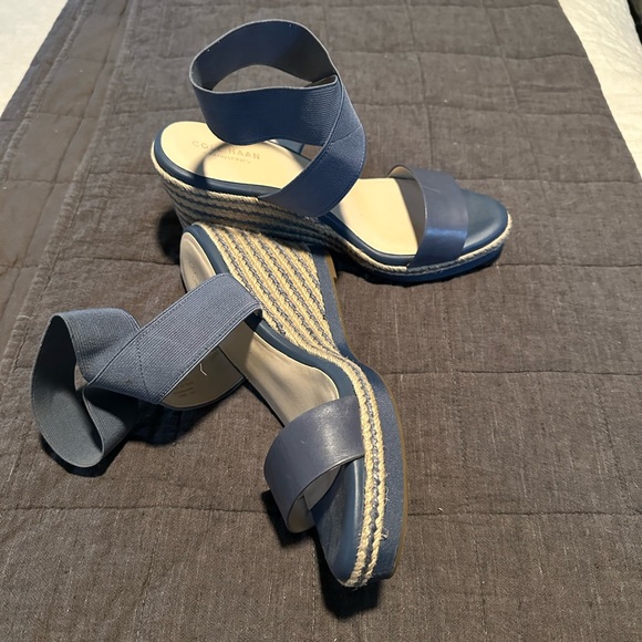 Cole Haan Blue Women's Wedge Sandals - Picture 1 of 3